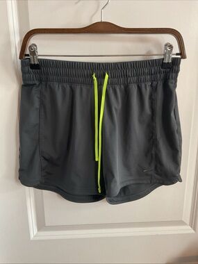 Nike - Drawstring Elastic Waist Athletic Shorts with White Logo - Ladies Size S